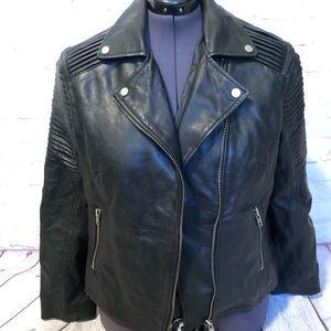 Barney’s Leather Shoulder Detail moto
